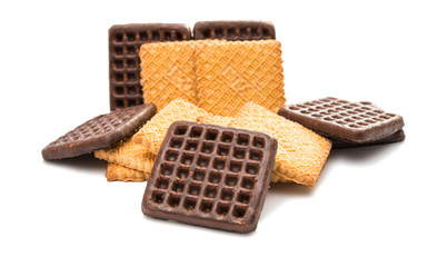 biscuits with chocolate glaze