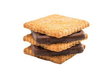 biscuits with chocolate glaze