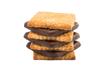 biscuits with chocolate glaze