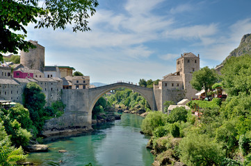 Obraz premium old bridge in Mostar - protected by UNESCO