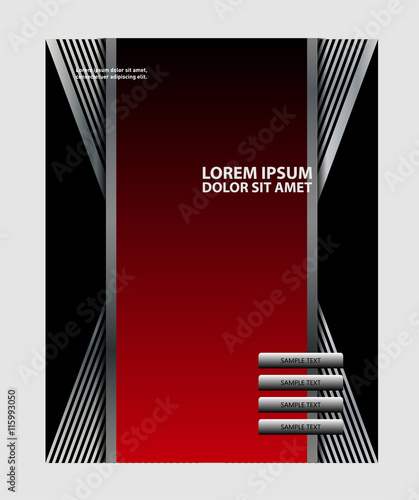 "Abstract red flyer background. Clip-art " Stock image and royalty-free vector files on Fotolia