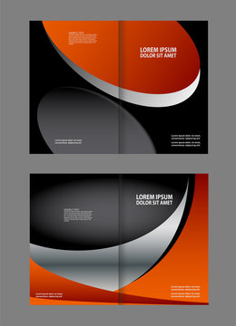 Vector brochure, flyer, magazine cover & poster template. three Pages.
