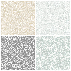 Set of seamless patterns baroque  - 115994435