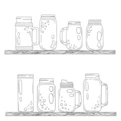 Jars for smoothies and lemonades.