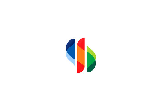 abstract colored 3D company logo