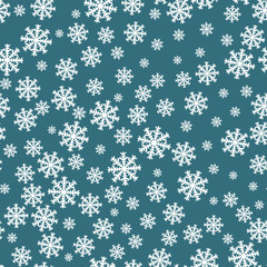 Snowflakes seamless pattern. Snowflake background decoration. Christmas pattern Vector 