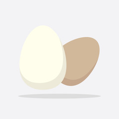 Egg Icon. Flat vector illustration on white background