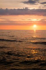 Majestic sunset over sea