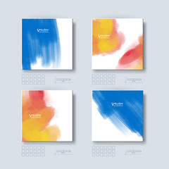 Fototapeta premium Brochure with Multicolored Blured Backgrounds.