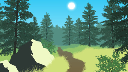 forest landscape illustration - 115999296