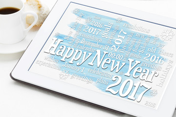 Happy New Year 2017 word cloud