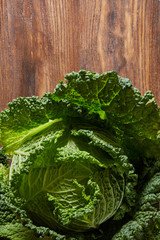 Green savoy cabbage