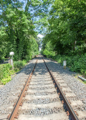 sunny railtrack scenery