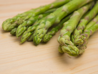 Asparagus organic food object on wood background