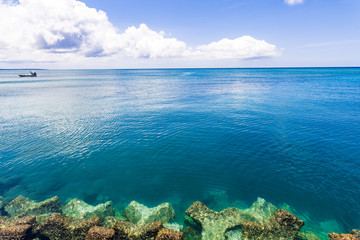 Sea, coast, shore, landscape, seascape. Okinawa, Japan, Asia.