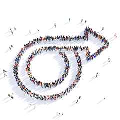 arrow direction shape icon 3D rendering