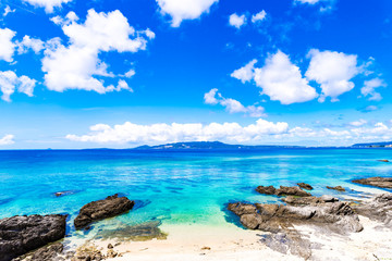 Fototapeta na wymiar Sea, coast, shore, landscape, seascape. Okinawa, Japan, Asia.