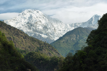 Obraz na płótnie Canvas Mt Annapurna South in Nepal