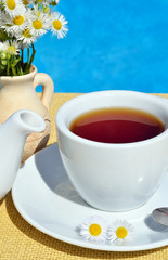 Black tea in a cup.