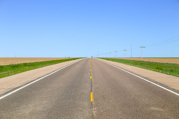 Highway through Fields