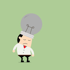 Tired Businessman. Business concept cartoon illustration