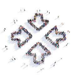 arrow direction shape icon 3D rendering