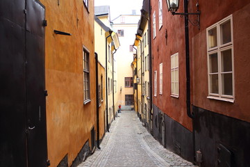 Fototapeta na wymiar Alley in Stockholm