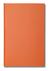 Orange notebook isolated on white background