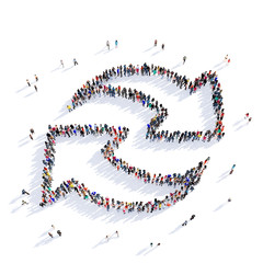 arrow direction shape icon 3D rendering