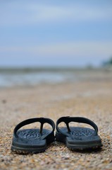 Sandals on beach