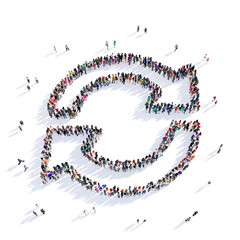 arrow direction shape icon 3D rendering