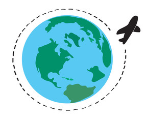 travel around the world icon symbol vector