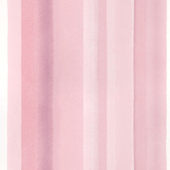 Seamless watercolor background with hand painted stripes in rose pink. Delicate, feminine pattern...
