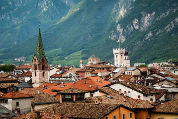 Roofs of Trento, Italy - obrazy, fototapety, plakaty