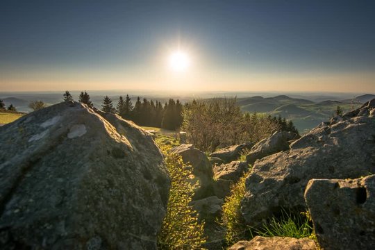 Sonnenuntergang in der Rh&ouml;n, Blick von der Wasserkuppe