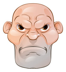 Mean Angry Cartoon Man