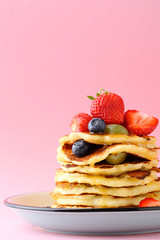 stack of hot pancakes