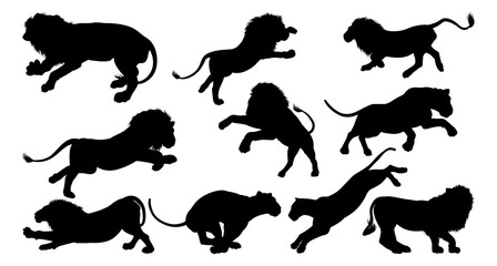 Lion Silhouettes