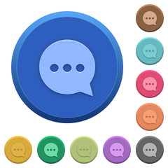 Embossed working chat buttons