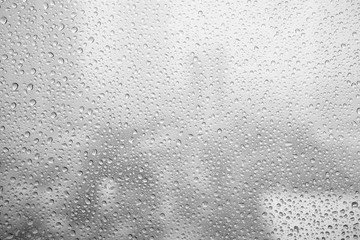 effect from raindrop make vapor on the window