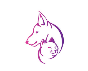 Modern Pet Logo - Dog And Cat Lover Society Symbol