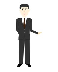 Cartoon of a handsome young businessman in various poses. Vector illustration. EPS10