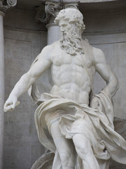 Fontana de Trevi en Roma, detalle