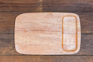 Empty wooden dish