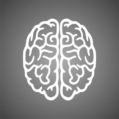 Brain icon, Brain Logo silhouette