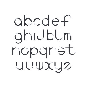 Line and circle latin font
