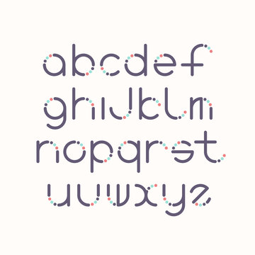 Line and circle latin font