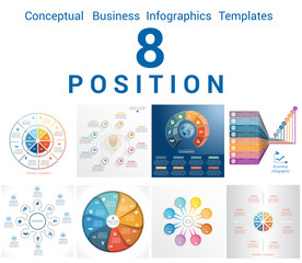 Infographics Business Conceptual Cyclic Processes Eight Position
