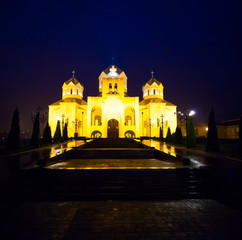 Fototapeta na wymiar Armenia, Saint Gregory Cathedral night
