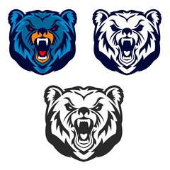 Bear mascot. Emblem of the sport team or club,